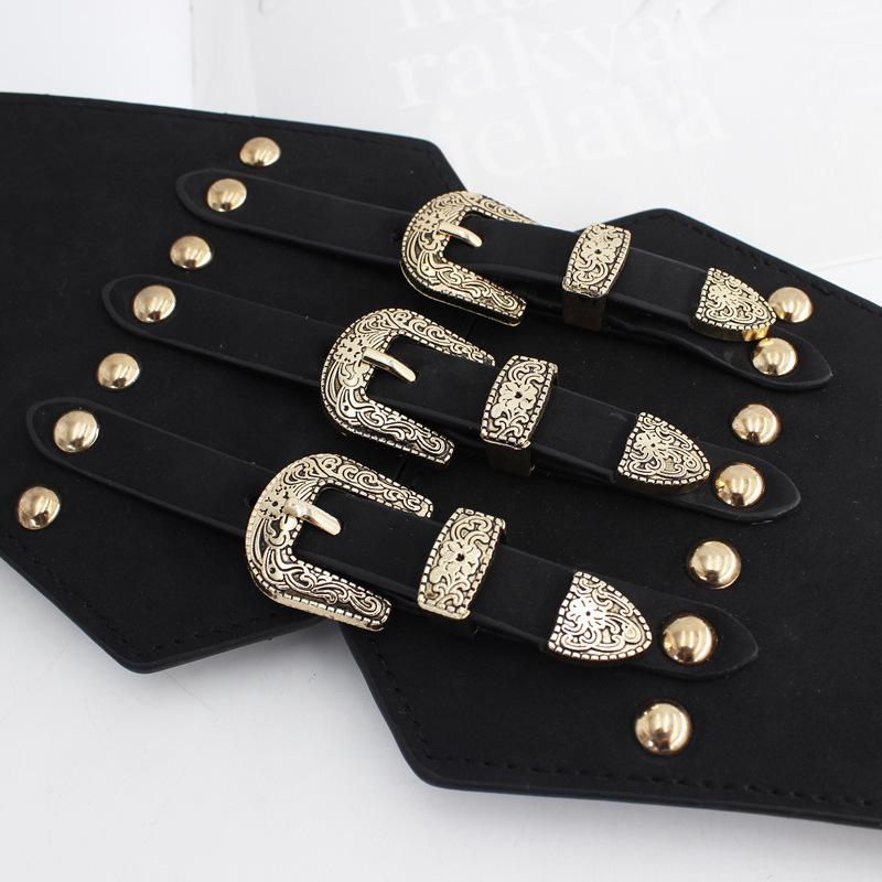 Retro Elastic Wide Waist Seal Ladies Elastic Belt Dress Shirt Decorative Waist Skirt Three Sizes