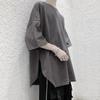Men's Oversized Asymmetrical Hem Short Sleeve T-Shirt Casual Loose Fit Streetwear Top