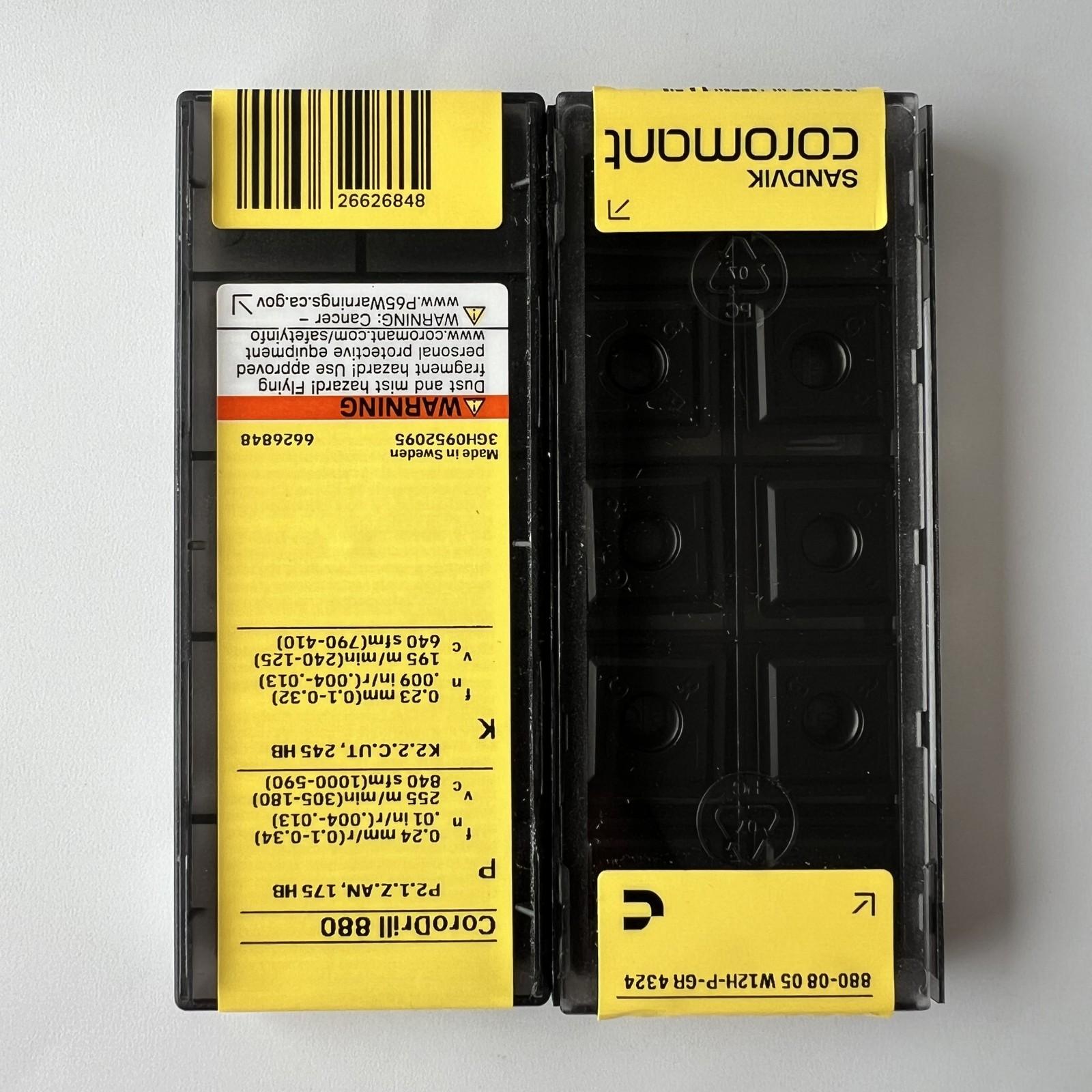 

SANDVIK / 880-0805W12H-P-GR 4324 / Original Swedish hard alloy blade 10 Pcs