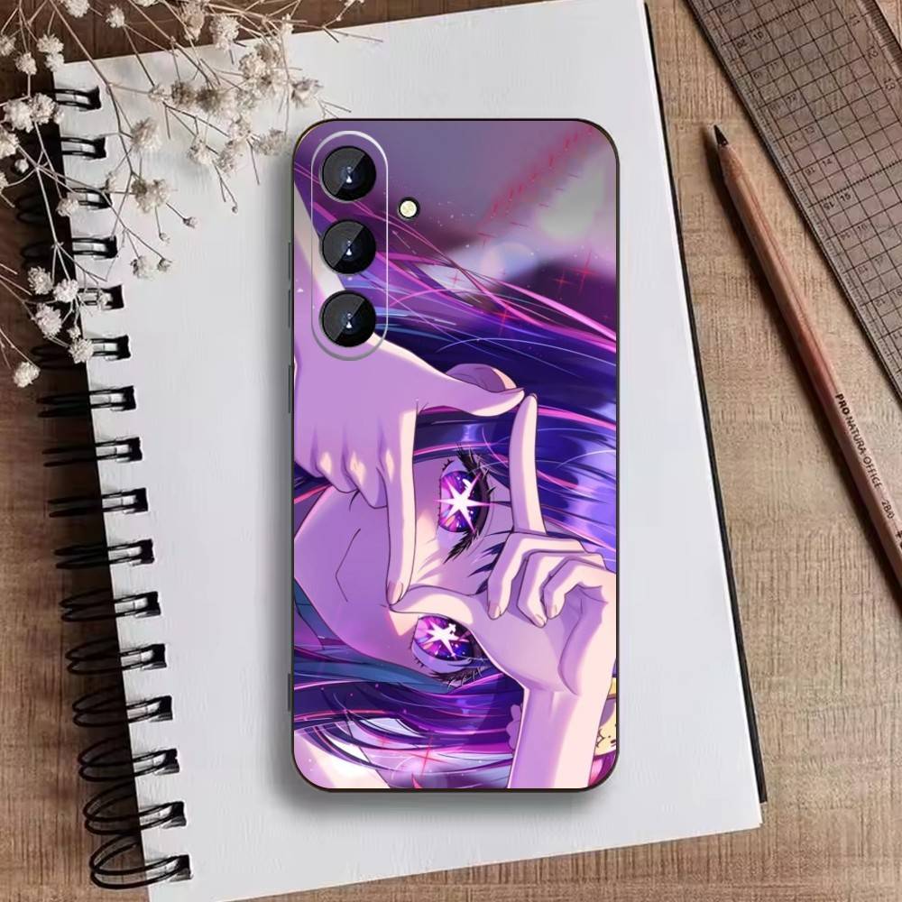 Oshi No Ko A-Anime Cute Phone Case For Samsung Galaxy A73,21,22,32,71,53,52,51,80,5G Soft Black Cover