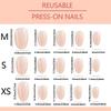150pcs Fashion Glossy Finish Fake Nails Gradient Nude Short Almond False Nails Natural Nail Tips Daily Wear