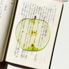 Marque-page en acrylique en forme de fruit Pomme Raisin Simulation Marque-page de lecture transparent Papeterie d'apprentissage Jouet pour enfants Cadeau