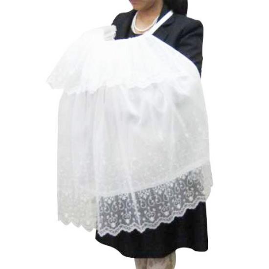 [OP mini] Small flower embroidered cape with hat for shrine visit 507121