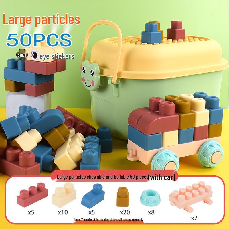 Washable Soft Rubber Building Blocks: Large, Educational Toy for Early Childhood