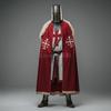 Medieval Knight Armor Templar Red Cross Costume  Chainmail Dress Helmet Historical Gear With Armor Cape