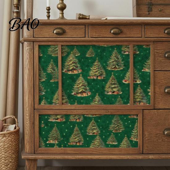 Removable Wall Stickers for Holiday Party Christmas Tree Decals, Large Pine Backdrop Sticker, Peel And Self Adhesive Paper Bedroom Stick Art