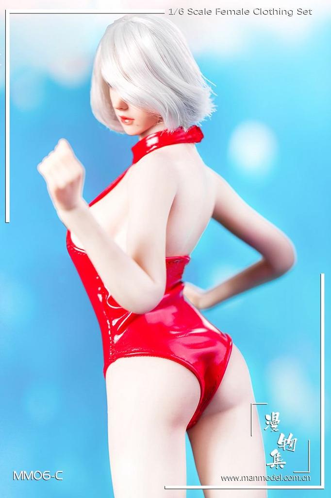 Figure Sexy Beauty Red Leather Style Sexy Swimsuit Weapon and Shoes Are Not [TOYBARJAPAN] 1/6 Accessories/Manmodel MM06-C (Body, Head, Included)