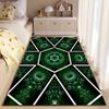 Geometric Green Mandala Pattern Carpet, Modern Living Room Rug Decor Suitable for use as an anti-slip for living room bedroom sofas