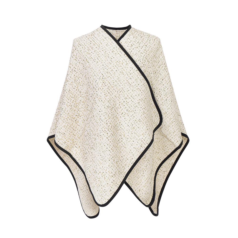 European  American Style Wool Shawl with Gold Thread - New Spring, Autumn, Winter Collection 150x130cm