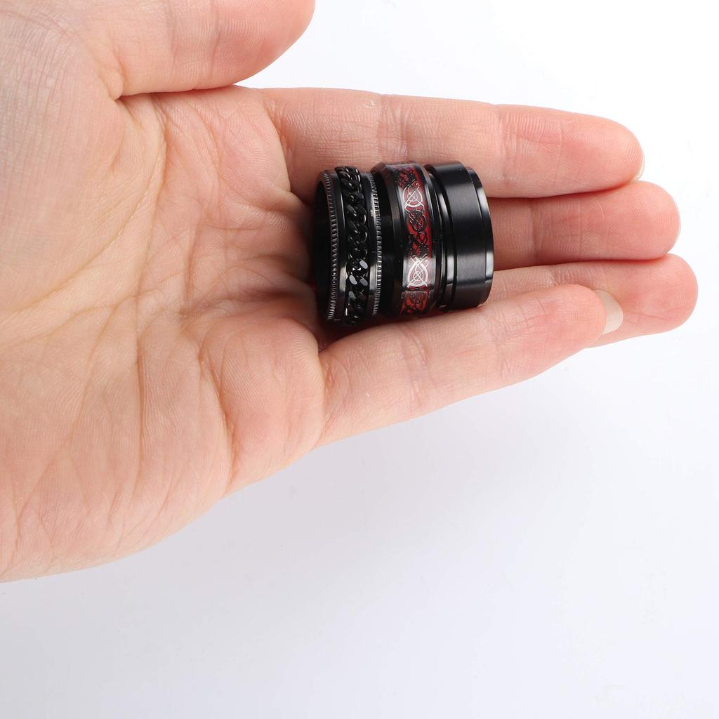 Fashion Titanium Steel Anxiety Rings For Men Women Spinner Fidgets Rings Rotate Freely Spinning Anti Stress Accessories Jewelry