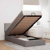 Cadre de lit avec matelas - Maison Exclusive - 80x200 cm - Tissu taupe - Rangement ottoman hydraulique