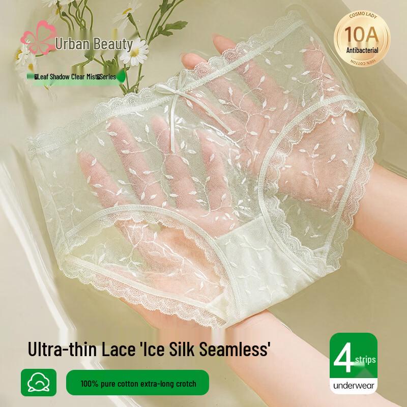 

Женские бесшовные кружевные трусики Urban Beauty из ледяного шелка XL