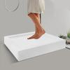 Large 33x33 Inch Square Shower Base Tray, 573 lbs Load Capacity, Non-Slip Bathroom Floor Pan, White Waterproof Shower Receptor