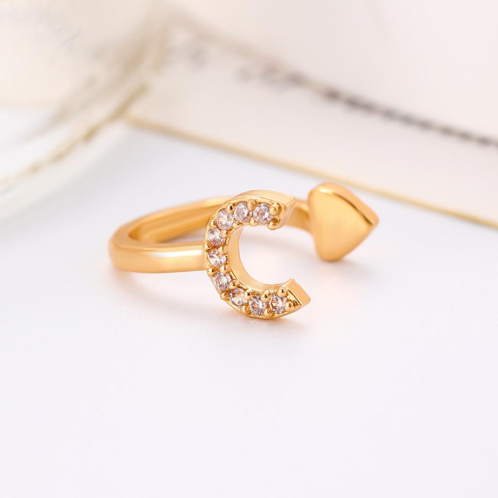 Advanced Temperament 26 English Letter Ear Clip Simple U No Ear Hole Earrings For Women