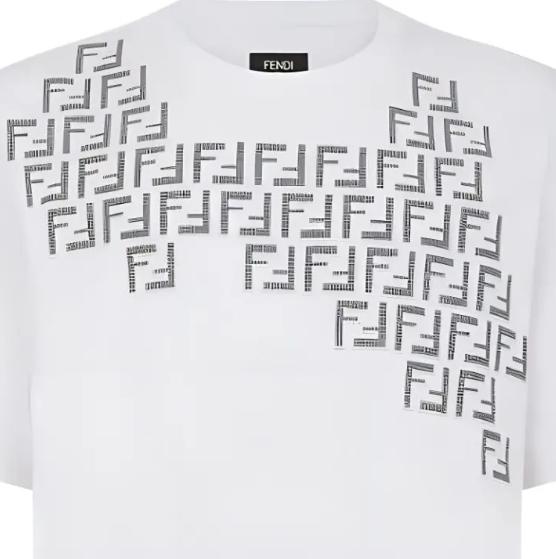 Fendi FW22 Monogram Print T-shirt Men's White