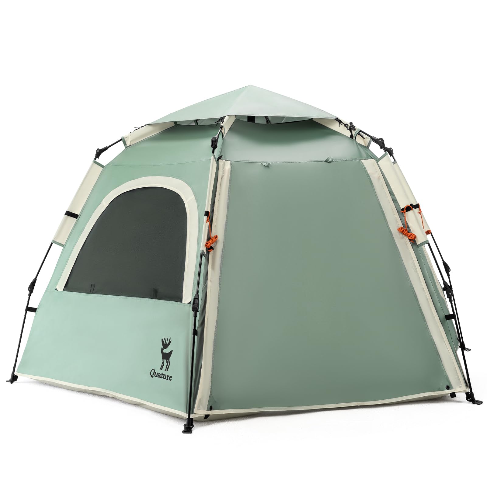 

Qunature Tent для 2-4 человек, Палатка с одним нажатием, Палатка с навесом, Простая установка, Водонепроницаемость 2000 мм, Защита от УФ-излучения, UPF50+, Ветрозащита, Защита от дождя,