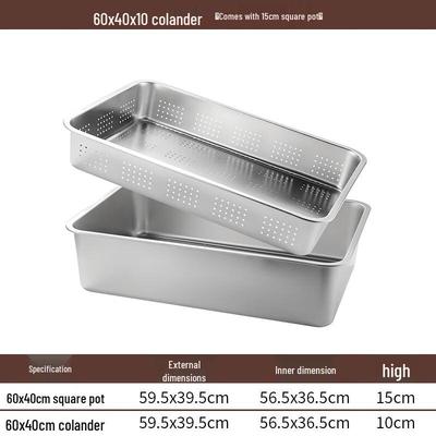 Yode 304 Stainless Steel Square Draining and Solid Basin Set