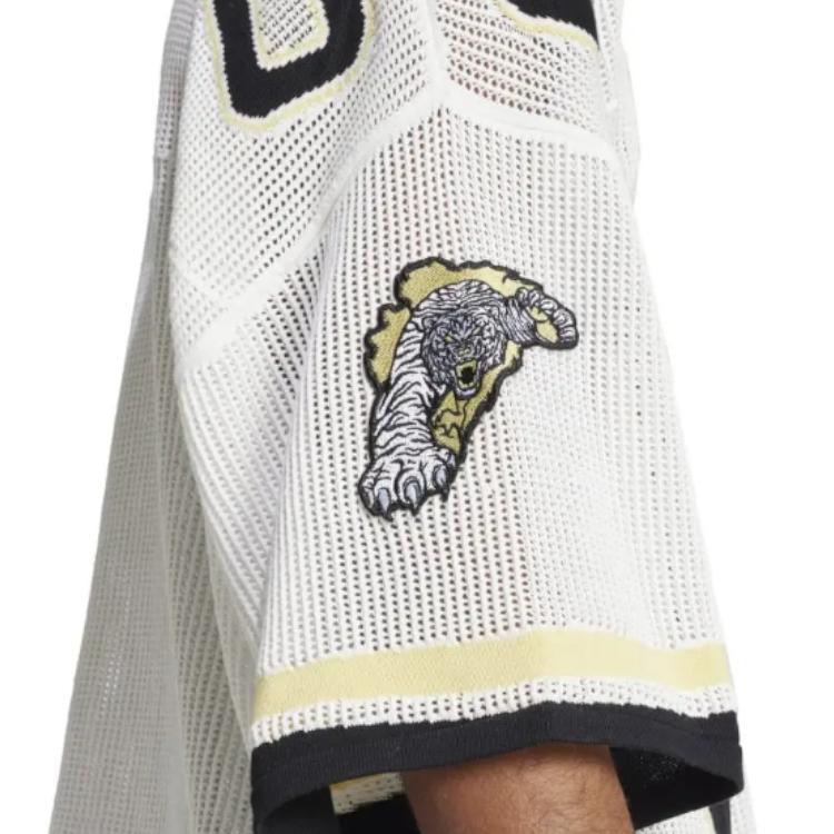 adidas Originals Maglietta Digitale con Logo a V Manica Corta Larga Uomo Top Bianco JX1699