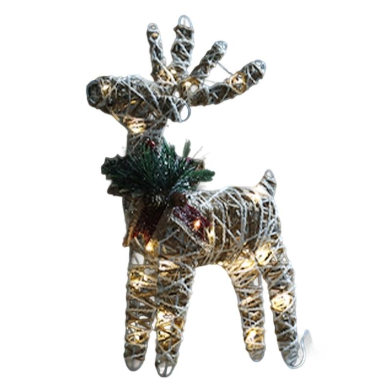 Elegant Iron Reindeer Figurine Christmas Tree Decoration Modern Simple Design For Holiday Displays