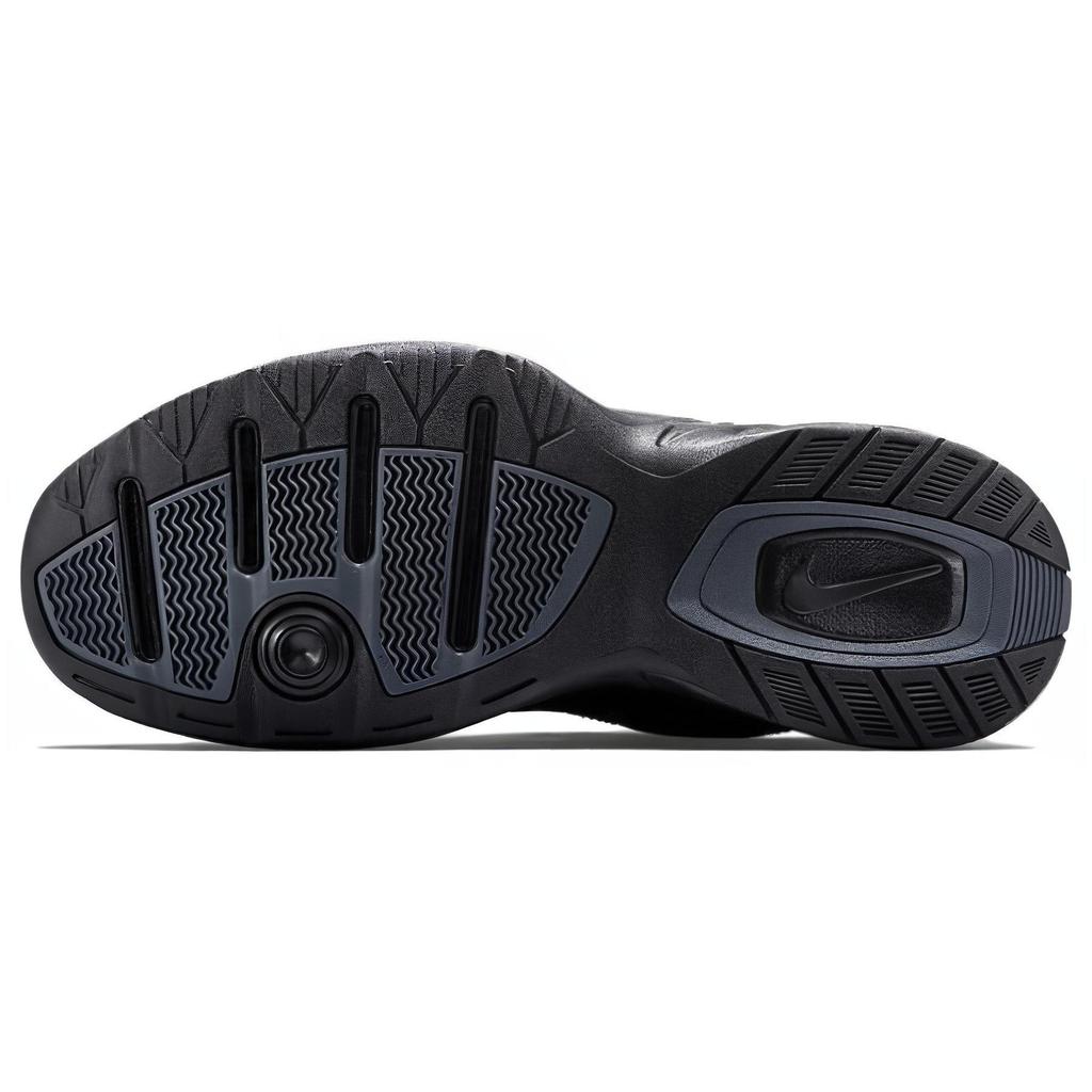 Nike Air Monarch 4 Low Top Chunky Sneakers Unisex Obsidian Black Silver 415445-001(Team25-XSC)