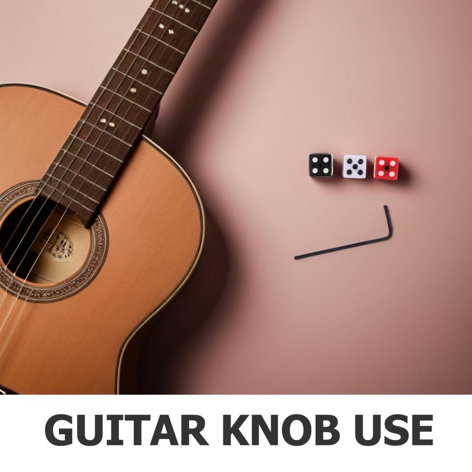 Toyvian Guitar Replacement Parts for Electric 3 Colors 9-Piece Dice-Shaped Knobs, Guitars,