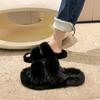 Women's Thick-Soled Fluffy Plush Cotton Slippers - 2025 Autumn/Winter Fashion