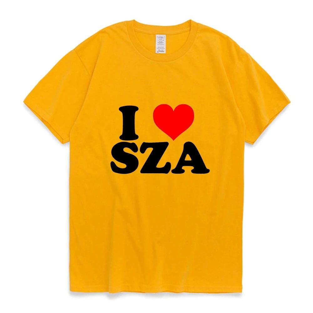 I Love SZA Good Days Letter Print T-shirt Cotton Men Women Hip Hop T Shirt Rapper 90s Vintage Short Sleeve Tees Teen Streetwear