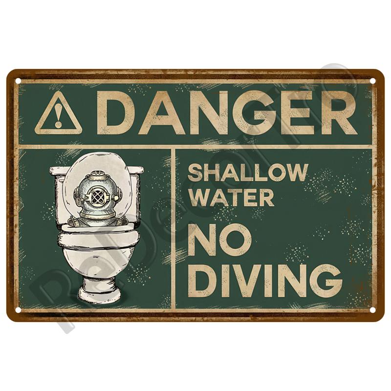 Caution Warning Metal Sign For Safety Signs Danger Beware Tin Sign Plate Home Wall Decor Vintage Plaque Home Art Painting Poster