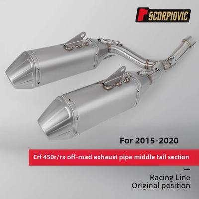 CRF450 Mid-Tail Section Exhaust Set for 2015-2020: Easy Install, No Modifications Required