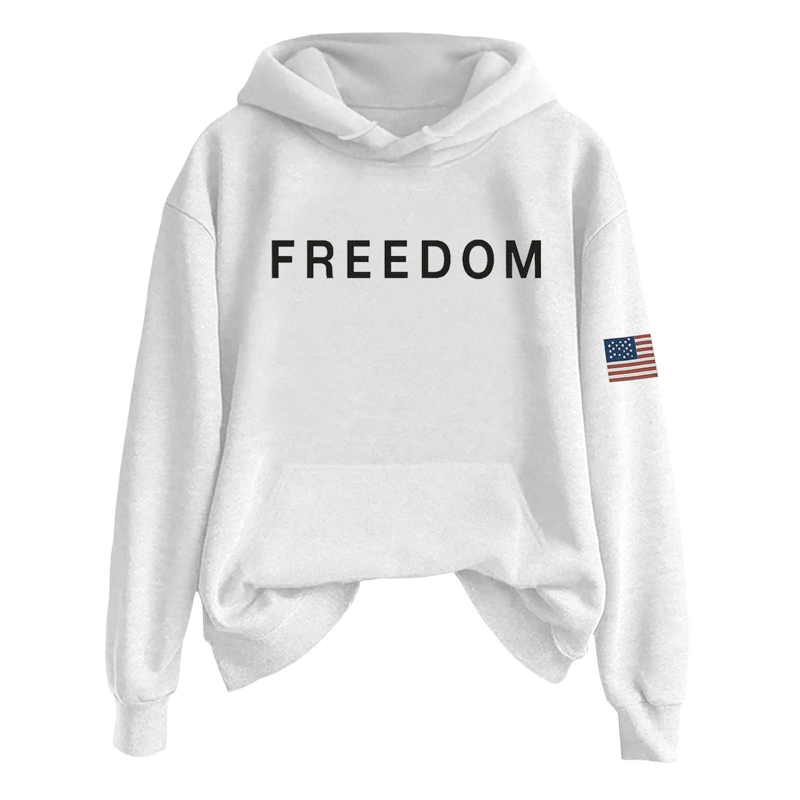 

Женская модная повседневная толстовка с длинным рукавом, принтом и круглым вырезом XXL белый