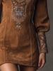European & American Women's V-Neck Embroidered Bodycon Mini Dress (2025)