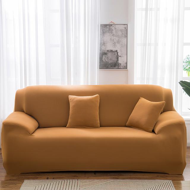 Waterproof Dark Grey Sofa Furniture Cover Elastic Sofa Covers Designed For Living Room Plain Couch Slipcovers Funda De Sofa Furniture Couverture De