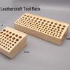Handmade Pine Wood Leathercraft Tool Rack - 46 or 98 Holes for Punches, Awls, and More