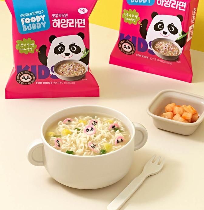 Foodie Buddy White Ramen 80g – Mild Korean Creamy Soup Noodles