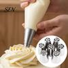 Bakery Supplies for Home Bakers 7PCS Russian Piping Tips Set, Stainless Steel Cake Decorating Easy Frosting Nozzles Cakes Nozzles, Baking Wedding