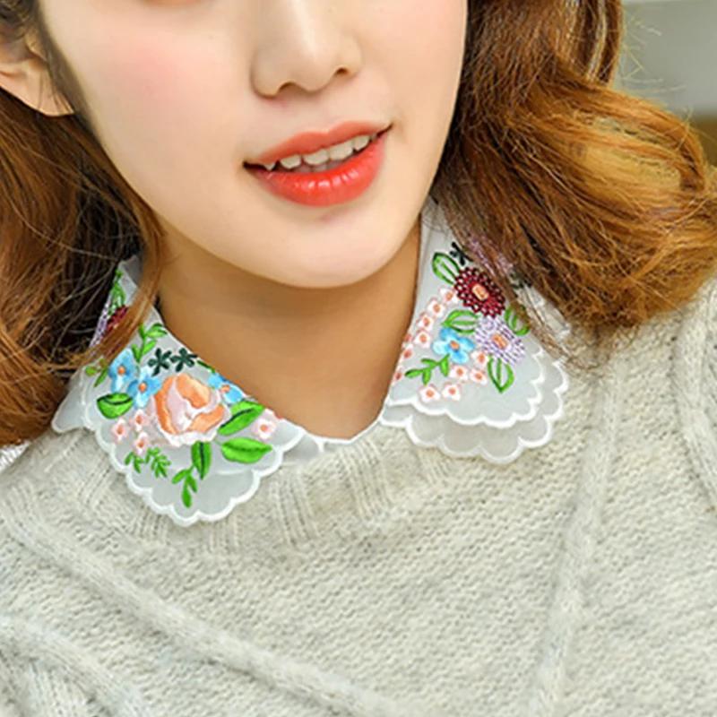 Business Women Fake Collar Shirt Detachable Collar Female False Collars Necklace Dress Lapel Blouse Top Faux Collar