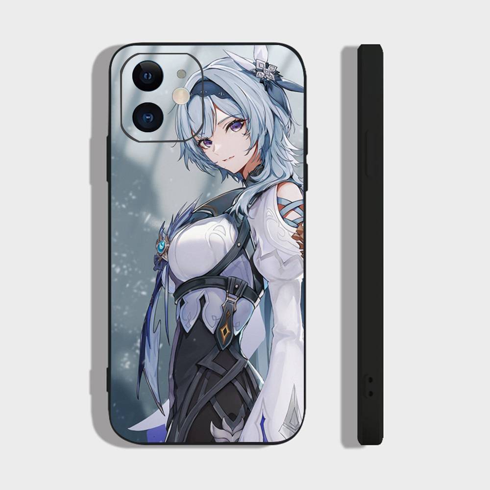 Eula Lawrence Genshin Impact Phone Case For IPhone 17 Air 16 15 14 13 Pro Max 11 12 Black Silicone Cover