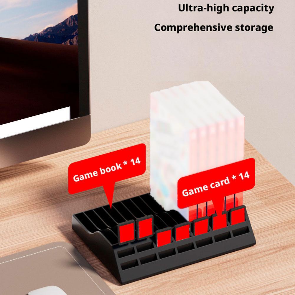 Game Disc Storage Bracketfor Switch Oled Cassette Storage Rack Stand Desktop Game Card Box Holder For Ns Accessories