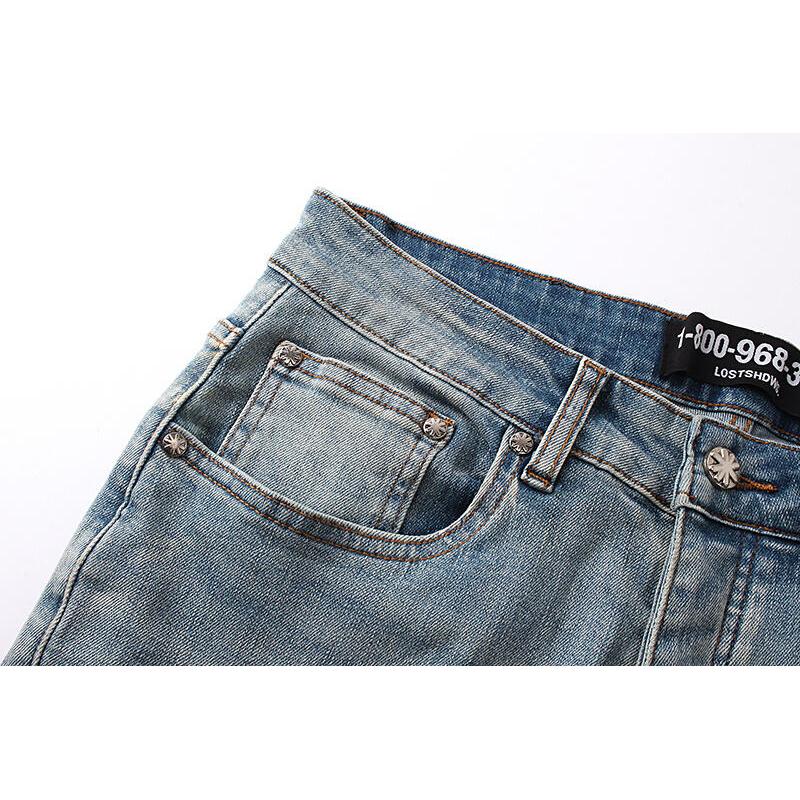 LOSTSHDWS Men's and Women's Spring and Autumn Flared Elastic Jeans Couple Jeans