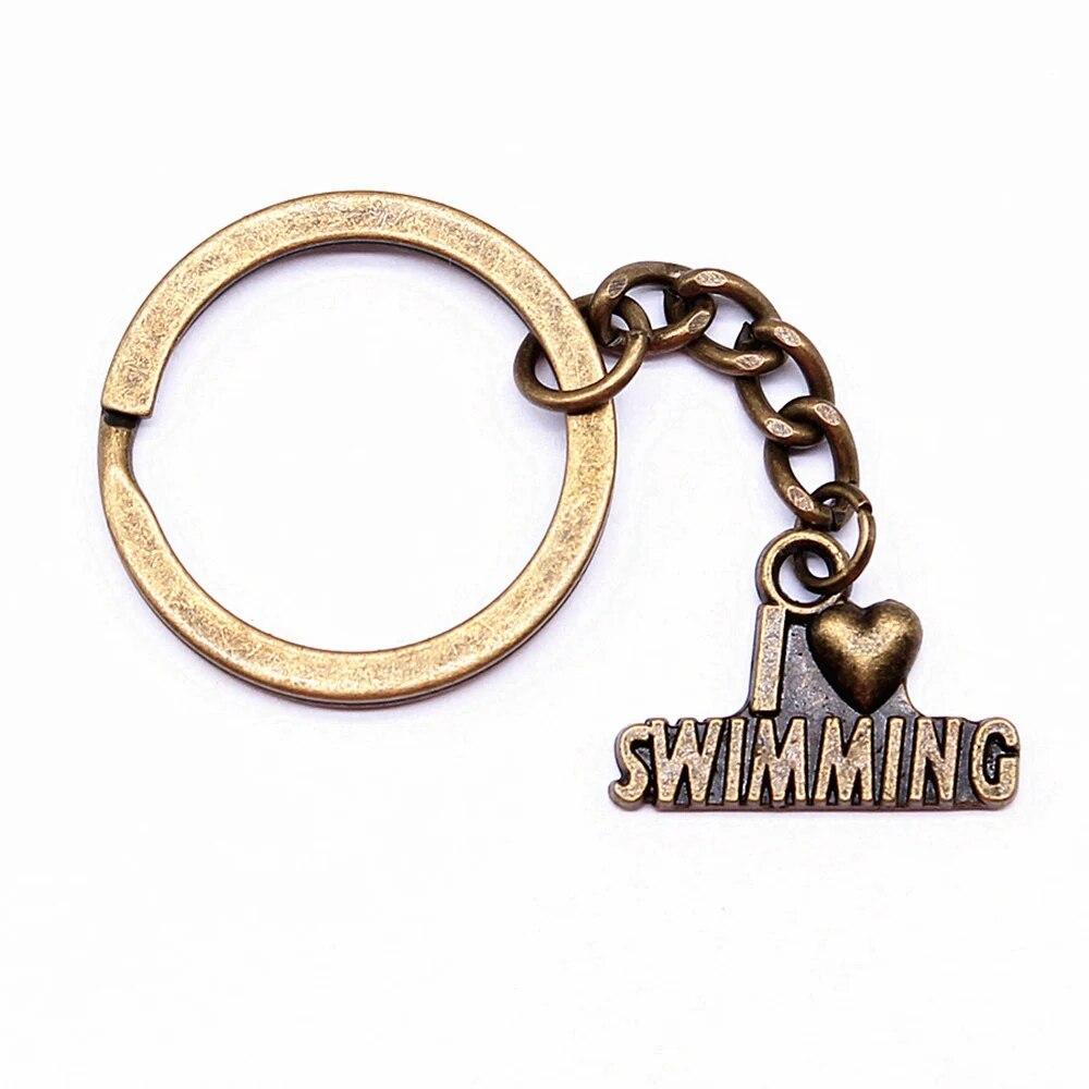 I Love Tags Keychains Decoration Popular Vintage Jewelry Ring Size 28Mm