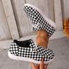 Women's Spring-Autumn Breathable Soft-Soled Shallow-Mouth Slip-On Casual Shoes, Ethnic Style Flat Comfort Footwear, Available In Large Sizes.