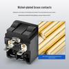 Embedded AC C13 Power Socket with Black 2-Pin Switch, Snap-Fit, Three-Hole, 10A 250V