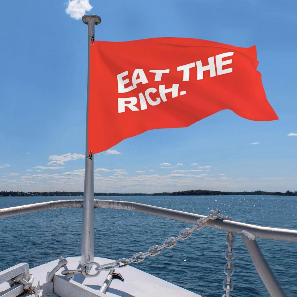 Eat The Rich Garden Flag 4x6 Ft Decor Outdoor Banner Sign Party Parade Breeze Home Fade Proof Flags