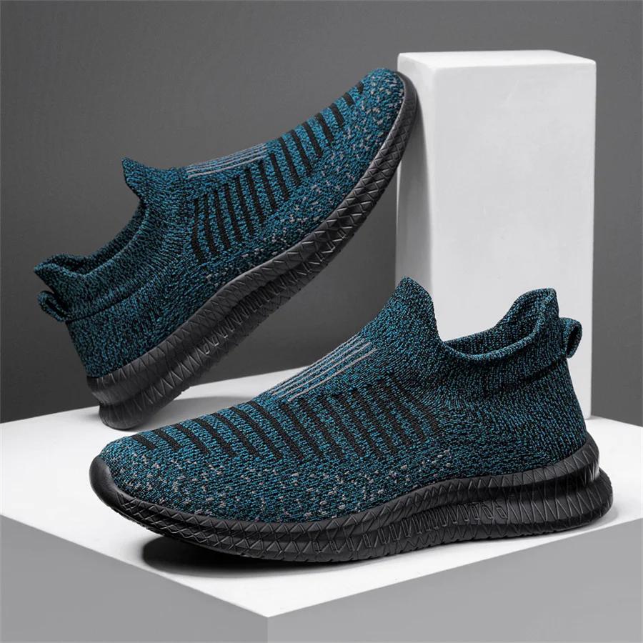 Men's Shoes Comfortable Light Sneakers Man Mesh Breathable Walking Shoes Casual Loafers Shoes Plus Size 46 Zapatillas De Deporte