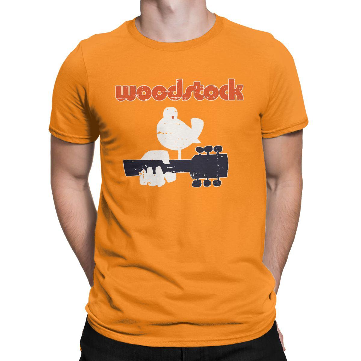 

Woodstock 1969 T Shirts Men Pure Cotton Casual T-Shirt Crew Neck Tee Shirt Short Sleeve Tops Original 4XL