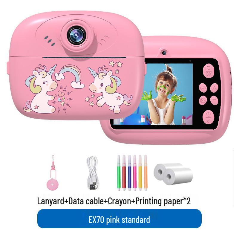 Q5 Barnas Dobbeltlinse Instant Print Kamera - Håndholdt Mini SLR Leketøy