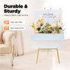 2 Pack Easel Stands Floor Easel Foldable Display Stand Height Adjustable Gold Easel Stand for Weddings Shops Exhibitions