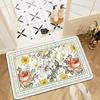 Bathroom absorbent floor mat retro oval non-slip carpet household toilet toilet thickened quick-drying toilet floor mat