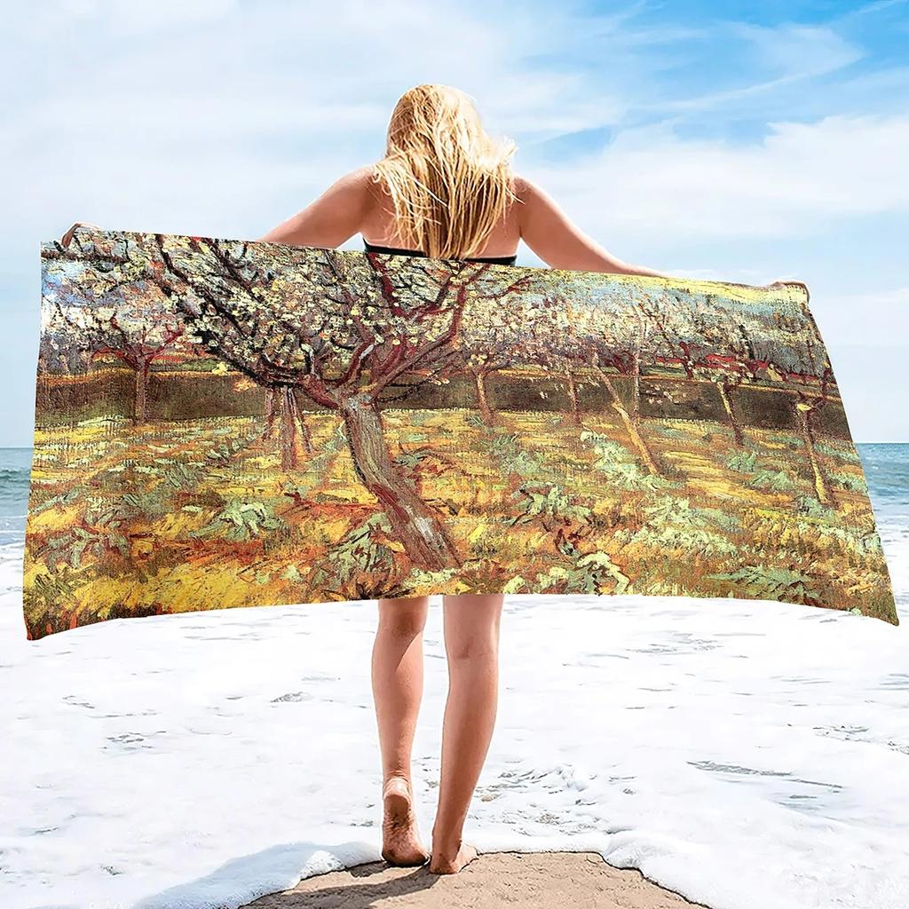 Starry Night Sand Free Beach Towels Absorbent Oversized Bath Towel Large Size Hand Towels for Swimming Bathroom Pool