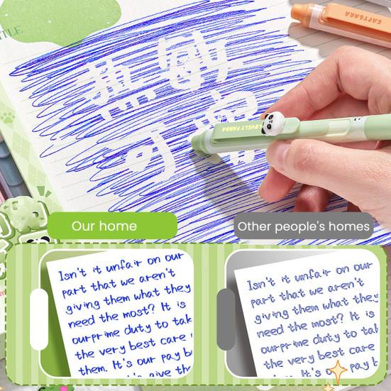 4 Pcs Retractable Erasable Gel Pens 0.5mm Fine Point Blue/Black Ink Refillable Ballpoint Pens for Office School Supplies